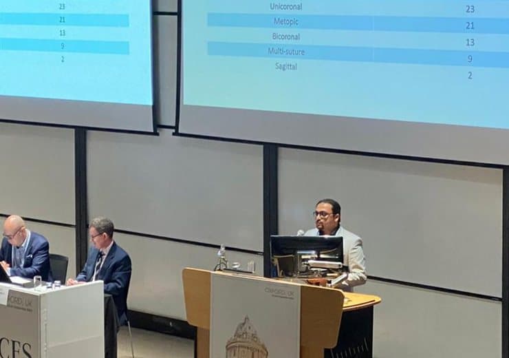 Presenting eight years of Craniosynostosis experience at ESCFS 2022, Oxford, UK